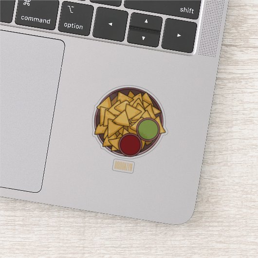 Nachos-Cartoon-Abbildung Aufkleber (Ausschnitt)