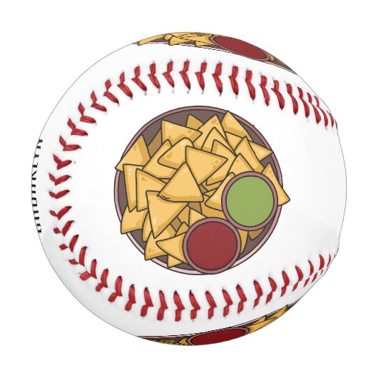 Nachos-Cartoon-Abbildung Baseball (Vorderseite Links)