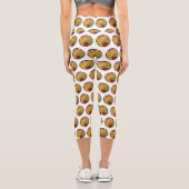 Nachos-Cartoon-Abbildung Capri Leggings (Rückseite)