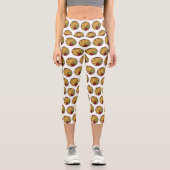 Nachos-Cartoon-Abbildung Capri Leggings (Vorderseite)
