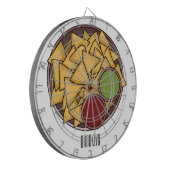 Nachos-Cartoon-Abbildung Dartscheibe (Vorderseite Links)