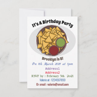 Nachos-Cartoon-Abbildung Einladung