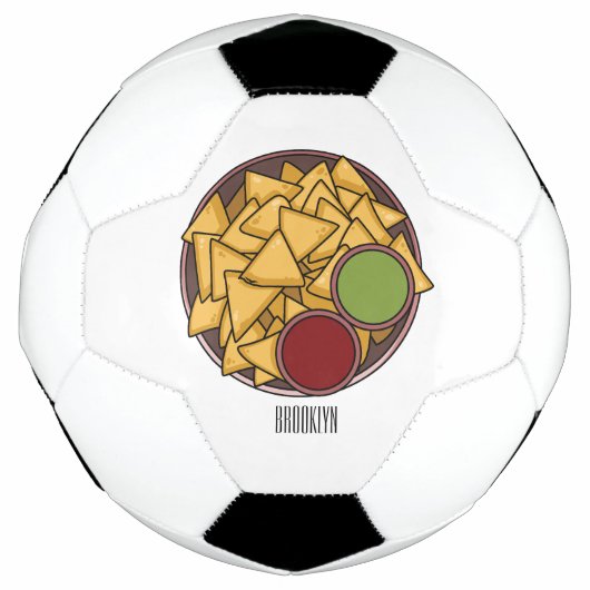 Nachos-Cartoon-Abbildung Fußball (Vorderseite)