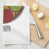 Nachos-Cartoon-Abbildung Geschirrtuch (Viertel Falte)