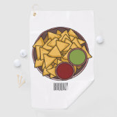 Nachos-Cartoon-Abbildung Golfhandtuch (Insitu)