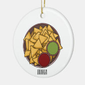Nachos-Cartoon-Abbildung Keramik Ornament (Links)