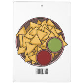 Nachos-Cartoon-Abbildung Klemmbrett (Rückseite)