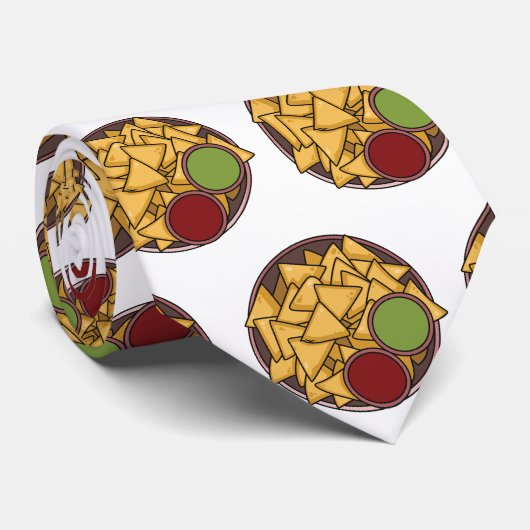 Nachos-Cartoon-Abbildung Krawatte (Gerollt)