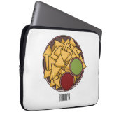 Nachos-Cartoon-Abbildung Laptopschutzhülle (Vorne Rechts)