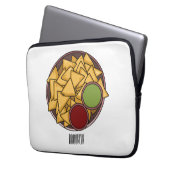 Nachos-Cartoon-Abbildung Laptopschutzhülle (Vorderseite Links)