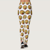 Nachos-Cartoon-Abbildung Leggings (Rückseite)