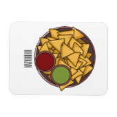 Nachos-Cartoon-Abbildung Magnet (Horizontal)