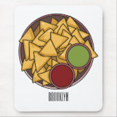 Nachos-Cartoon-Abbildung Mousepad (Vorne)