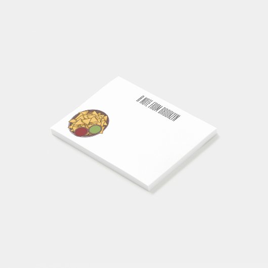 Nachos-Cartoon-Abbildung Post-it Klebezettel (angewinkelt)