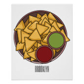 Nachos-Cartoon-Abbildung Poster (Vorderseite)
