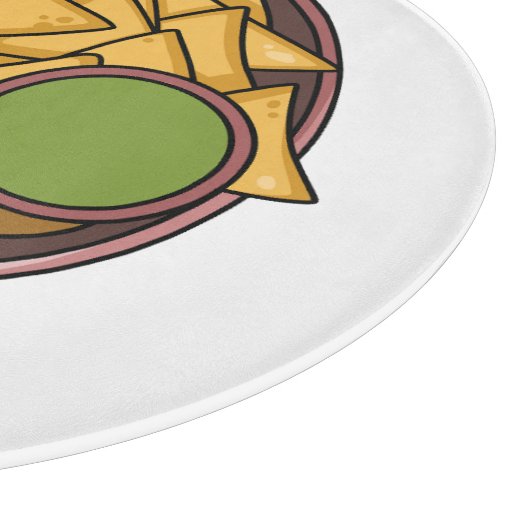 Nachos-Cartoon-Abbildung Schneidebrett (Ecke)