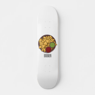 Nachos-Cartoon-Abbildung Skateboard
