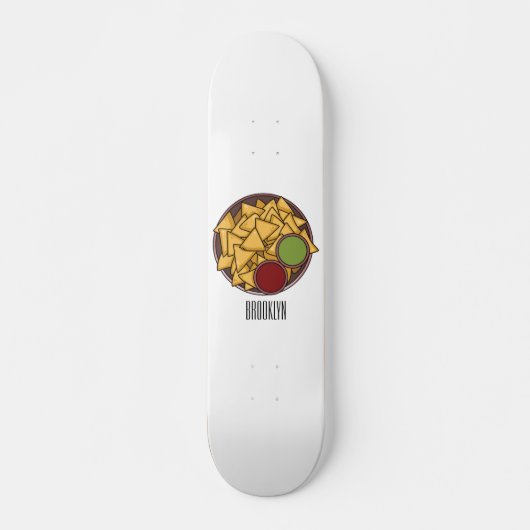 Nachos-Cartoon-Abbildung Skateboard (Vorne)