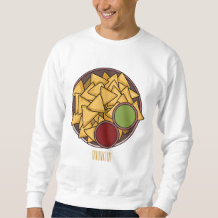 Nachos-Cartoon-Abbildung Sweatshirt