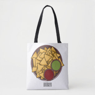 Nachos-Cartoon-Abbildung Tasche