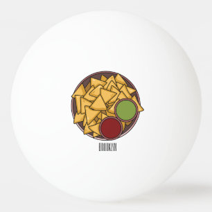 Nachos-Cartoon-Abbildung Tischtennisball