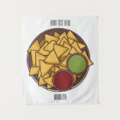 Nachos-Cartoon-Abbildung Wandteppich (Vorderseite)