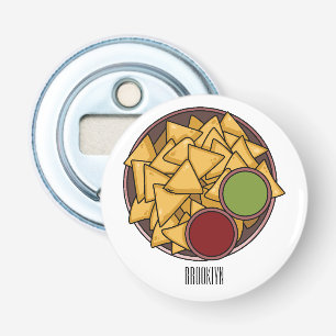 Nachos cartoon illustration flaschenöffner