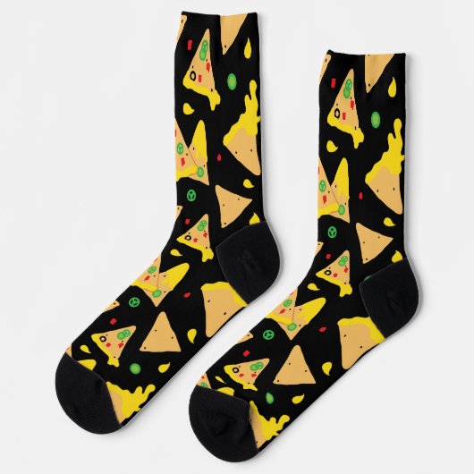 Nachos Chips Gemustert Socken (Linkes Detail)