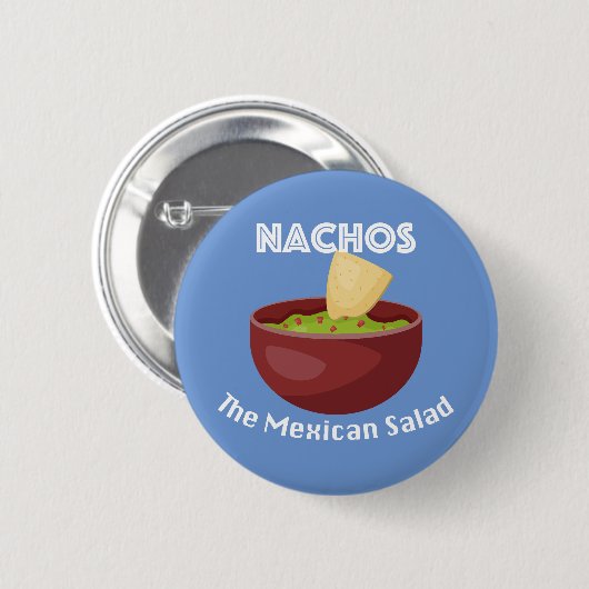 Nachos, der mexikanische Salat - Round Button (Vorne & Hinten)