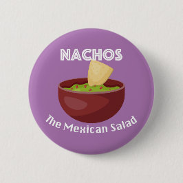 Nachos, der mexikanische Salat - Round Button