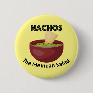Nachos, der mexikanische Salat - Round Button