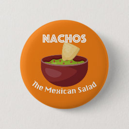 Nachos, der mexikanische Salat - Round Button