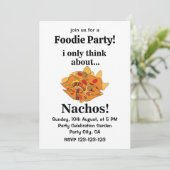 Nachos Food ich denke nur an Nachos Einladung (Stehend Vorderseite)