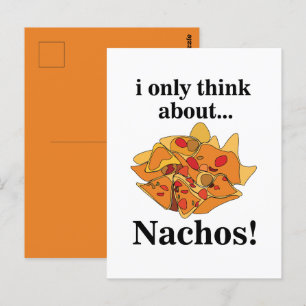 Nachos Food ich denke nur an Nachos Postkarte