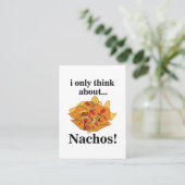 Nachos Food ich denke nur an Nachos Visitenkarte (Stehend Vorderseite)