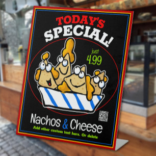 Nachos Käse Heute Special Deli Food Truck Sockelschild