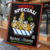 Nachos Käse Heute Special Deli Food Truck Sockelschild
