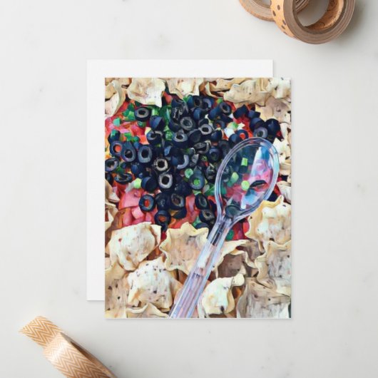 Nachos Mitteilungskarte (Vorderseite/Rückseite Beispiel)