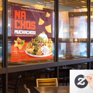 Nachos nach Wunsch Comida Mexicana Restaurant-Prom Fensteraufkleber