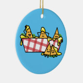 Nachos schmolzen KäseJalapenonacho-Tortilla-Chips Keramik Ornament (Rechts)