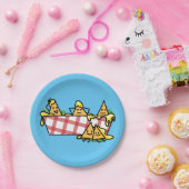 Nachos schmolzen KäseJalapenonacho-Tortilla-Chips Pappteller (Party)