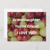 Nachricht an die Großtochter Postkarte (Vorne/Hinten)