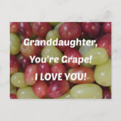 Nachricht an die Großtochter Postkarte (Vorderseite)