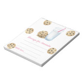 Nachricht "Cookie und Milch - Geburtstagskapsel" Notizblock (Rotiert)