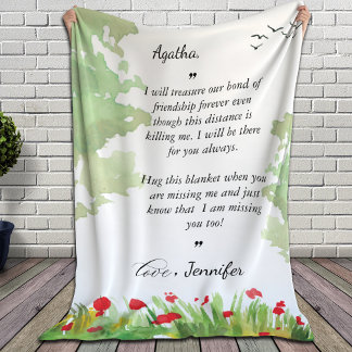 Nachricht für Bestfriend auf a Blanket | BlushFlor Fleecedecke