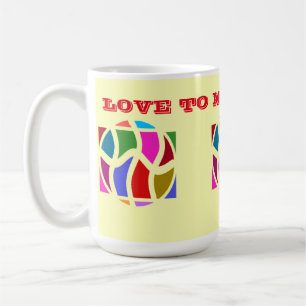 Nachricht für die Farben von Mama und Vater Kaffeetasse