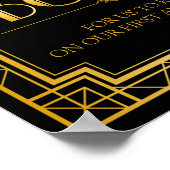 Nachricht in einem Flaschenheitszeichen | Art Deco Poster (Ecke)