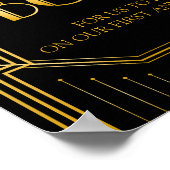 Nachricht in einem Flaschenheitszeichen | Art Deco Poster (Ecke)