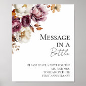 Nachricht in einem Flaschenkopf Hochzeitstornierun Poster (Vorne)