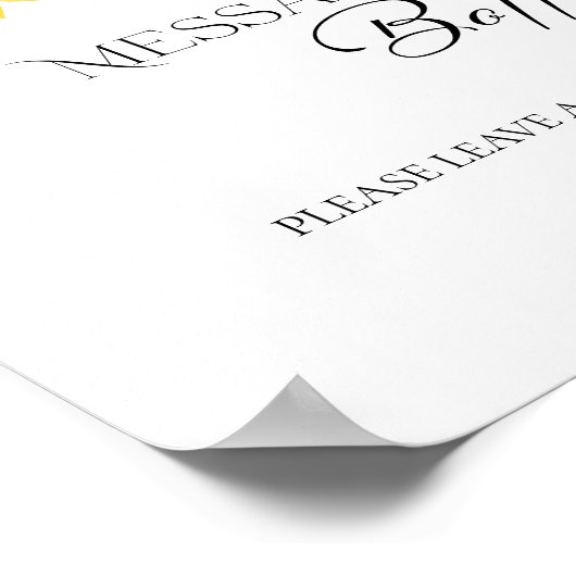 Nachricht in einem Flaschenkopf Hochzeitstornierun Poster (Ecke)